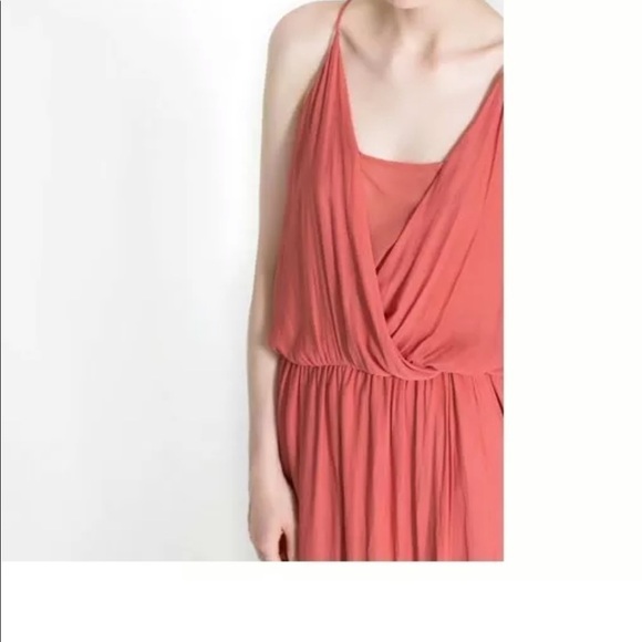 Zara Womens Strappy Drapped Maxi Dress Size S M - Picture 2 of 10